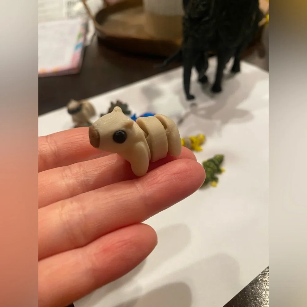 3D printed mini animal toy Capybara fidget toy